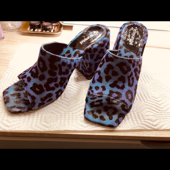 Jeffrey Campbell Shoes - Jeffrey Campbell dyed fur mules